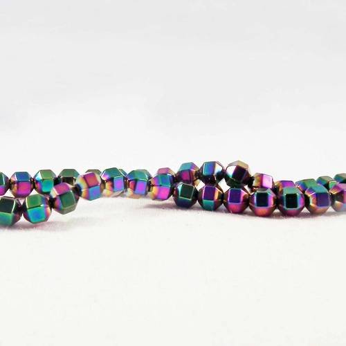 Nouveauté! une enfilade de perles en hématite de couleurs électriques métalliques à reflets 