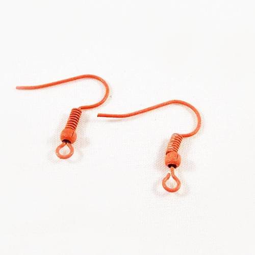 Fc21j- 3 paires de deux crochets orange pour support boucles d'oreilles 