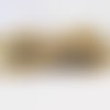Cf18d - 60cm de cordon en cuir tressé rond de 3mm de diamètre couleur doré disco pâle électrique à reflet 