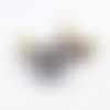 Bz96 - breloque pendentif clou cône spike pic à motif pois dalmatien avec bélière doré attachée 