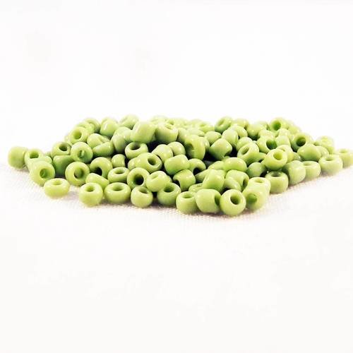 Pro27 - lot de 1000 petites perles de rocaille en verre opaque de couleur vert jaunâtre spacer 