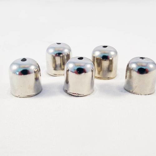 Emb12 - lot de 5 embouts à coller de 11mm x 10mm argent foncé 