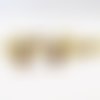 Isp14 - lot de 2 perles intercalaires spacer tête de mort de couleur doré antique