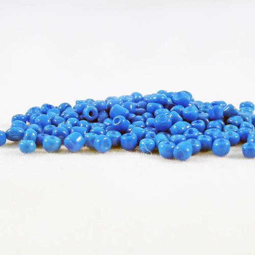 Pro30 - lot de 1000 petites perles de rocaille en verre opaque bleu spacer 