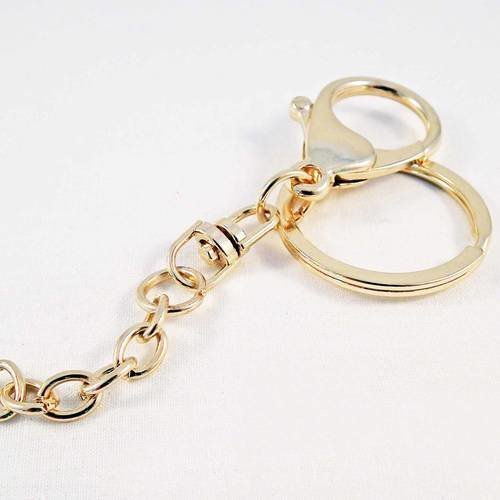Porte-clés bijoux de sac de couleur doré champagne luxe griffe 