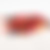 Lot de 1000 petites perles de rocaille en verre opaque teintes noir orange rouge halloween spacer 