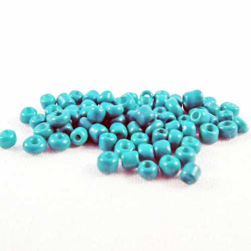 Pro28 - lot de 1000 petites perles de rocaille en verre opaque bleu vert aqua spacer