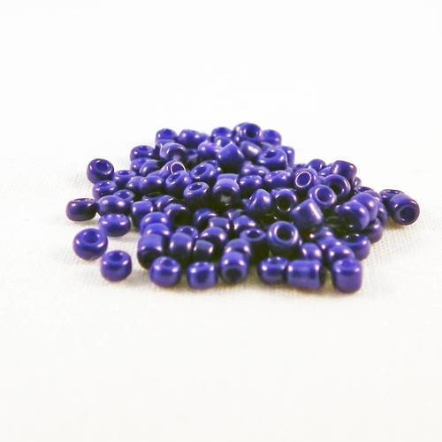 Pro32 - lot de 100 petites perles de rocaille en verre opaque violet spacer 
