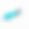 Grande breloque pendentif howlite turquoise motif clou cône spike argenté avec bélière attachée 