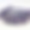 Lot de 10 perles pierre abacus de turquie à rayures mauve violet blanc zébré motif géométrie 