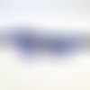 Pco32 - lot de 5 perles millefiori en verre cube cubique carré teintes bleu jaune blanc rayures fleurs motifs 