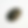 Cac06 - grand cabochon noir à strass et motifs de 30mm x 20mm ovale 