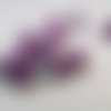 Pac70 - 20 boules perles sans trou pour décoration ou à coller teinte violet mauve rose prune 