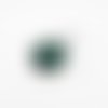Pu42 - jolie breloque pendentif trèfle chanceux en verre émeraude vert avec bélière argent brillant 