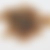 Lot de 1000 petites perles de rocaille en verre transparent marron brun café à reflets pâle spacer 