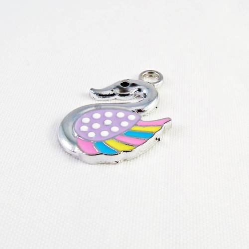 Jolie breloque pendentif signe swarovski en émail de couleurs mixtes 