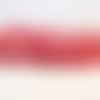 Cf06 - 15 cordons de coton ciré rouge de 30cm rond de 2mm de diamètre 
