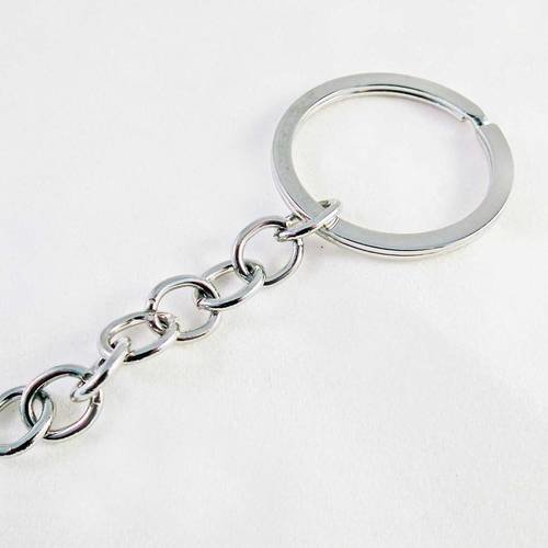 Anneau pour porte-clés avec chaîne gros maillons de 75mm en longueur 