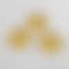 Lot de 3 cabochons en résine à strass paillettes de 12mm de couleur jaune 