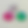 Lot de 15 cabochons en résine à strass paillettes de 12mm de couleurs mixtes 