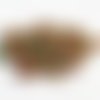Pro03 - lot de 10 mini perles de rocaille en verre couleurs jamaïque vert rouge jaune bob marley peace & love 