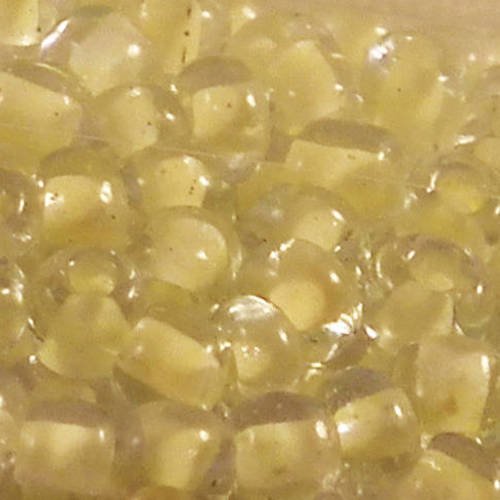 Pro07 - lot de 100 petites perles de rocaille en verre transparent jaune pâle ivoire crème spacer 