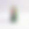 Pbb11 - 1 breloque pendentif charm en bois 3d poupée russe pétale vert 