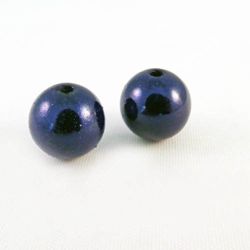 Psm32g - 2 perles miracles bleues électrique, perles magiques de 10mm de diamètre. 