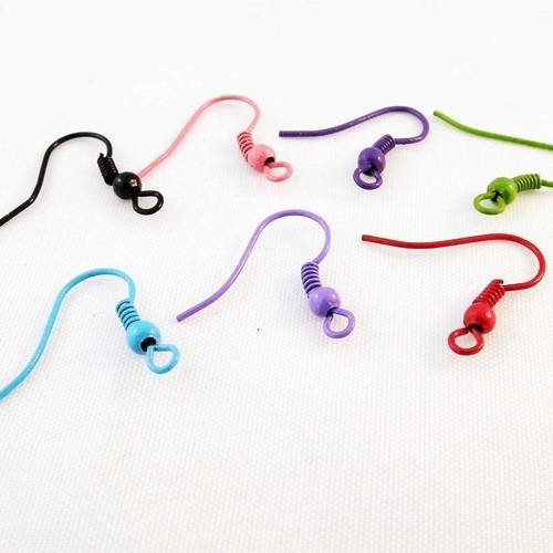 Lot de 7 mono crochets de couleurs mixtes pour support boucles d'oreilles 