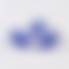 Lot de 3 breloques pendentifs bague diamant perle à facette bonbon sucette bleu en acrylique 