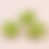 Pu23 - lot de 3 breloques pendentifs coeur feuille arbre nature vert en acrylique 