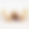 Phw24g - lot de 5 perles howlite rondes de 10mm blanches beige crème 