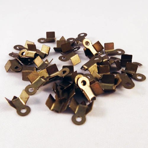 Cef23 - lot de 20 embouts bronze 9mm x 4mm à serrer écraser plier pincer 