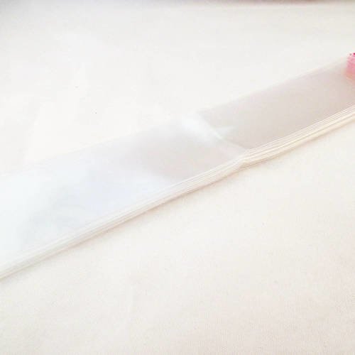 Lot de 10 sachets plastique transparent de 200mm x 35mm 