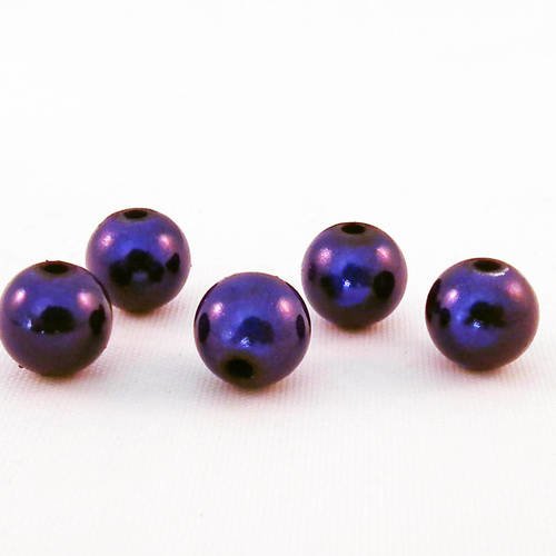 Psm32p - 5 perles miracles bleues, perles magiques de 8mm de diamètre. 