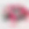 Lot de 30 perles magiques ton sur ton de couleur rose cendré, rose vif et blanche/grise 