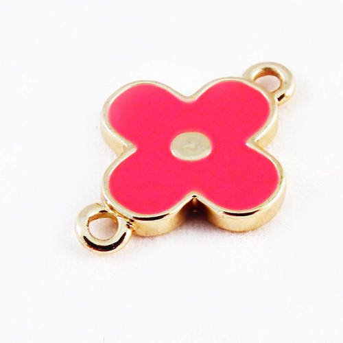 Itl69 - breloque pendentif connecteur fleur monogramme rose de qualité de style marque de luxe 