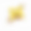 Itl73 - breloque pendentif connecteur fleur monogramme jaune de qualité de style luxe 