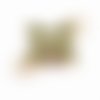 Itl70 - breloque pendentif connecteur fleur monogramme vert kaki de qualité de style luxe 