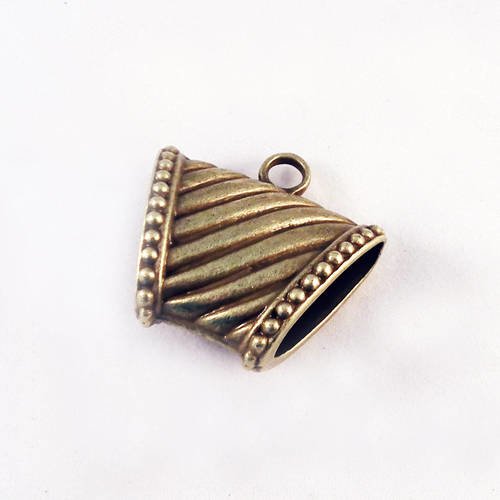 Bel33 - bélière à motif de couleur bronze pour écharpe 40mm x 39mm 