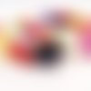 Hw62 - 1 enfilade de perles howlite multicolores en forme d'étoiles 