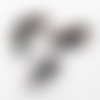 Lot de 3 plumes de pintade de couleur marron 