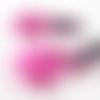 Lot de 2 plumes de pintade de couleur rose 