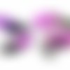 Lot de 4 plumes de pintade de couleur violet de 25mm à 40mm 