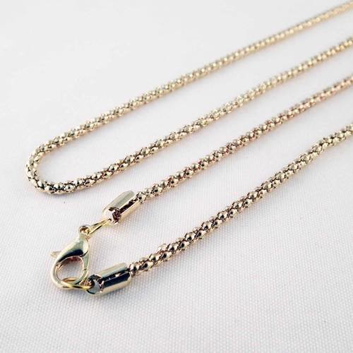 Collier à chaîne serpent dorée avec fermoir à mousqueton 