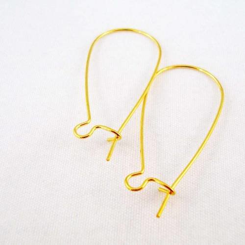 Bo30 - 3 paires de supports pour boucles d'oreilles en fer de couleur doré 