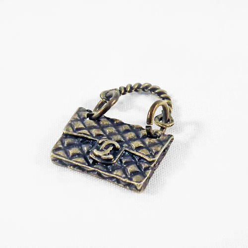 Lx06s - jolie breloque sac à main matelassé de couleur bronze fashion mode luxe 