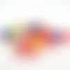 Lot de 10 perles millefiori en verre de couleurs mixtes 