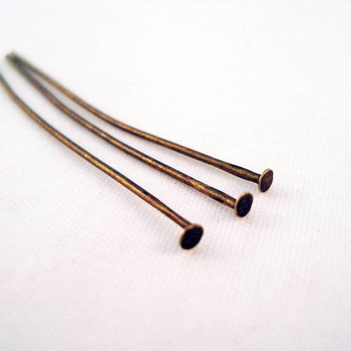 Lot de 300 clous à tête plate 5cm de couleur bronze 