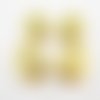 Int14 - lot de 4 perles intercalaires dorées à motifs de fleurs 